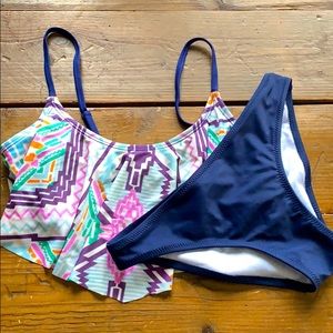 FOREVER 21 - tribal bikini swimsuit, top & bottom!
